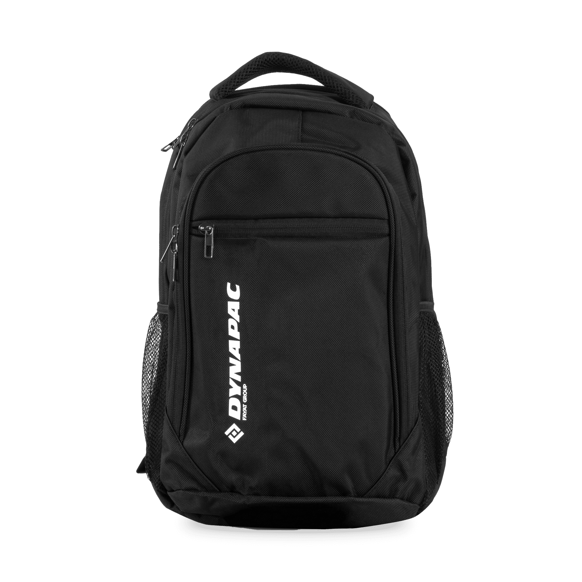 black dynapac backpack with white logo