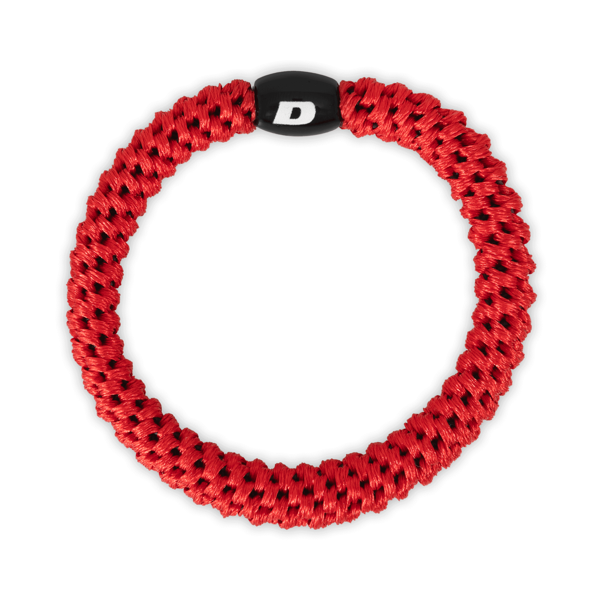 red hair tie with dynapac logo